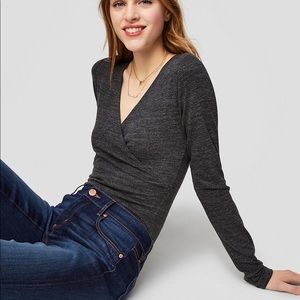 NWOT Loft wrap bodysuit